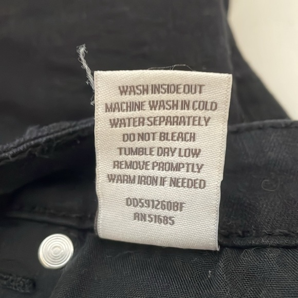 Highway Jeans Cuffed Black Gun Metal Rivets Sz 11/12 - Picture 5 of 8